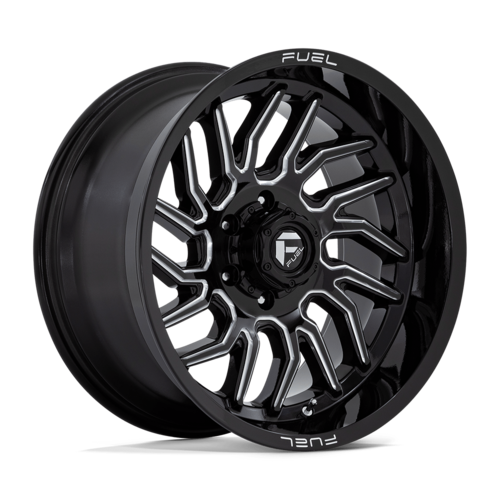 Fuel 1PC D807 Hurricane 20x10 Gloss Black Milled Wheel, 6x5.5, -18 Offset