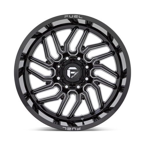 Fuel 1PC D807 Hurricane 20x9 Gloss Black Milled Wheel, 8x180 Bolt Pattern, +20 Offset