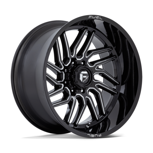 Fuel 1PC D807 Hurricane 24x12 Gloss Black Milled Wheel, 8x6.5 Bolt Pattern, -44 Offset