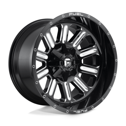Fuel 1PC D620 Hardline 17x9 Gloss Black Milled Wheel, 6x135/6x139.7, -12 Offset