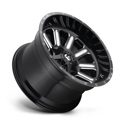 Fuel 1PC D620 Hardline 18x9 Gloss Black Milled Wheel, 8x6.5 Bolt Pattern, +1 Offset