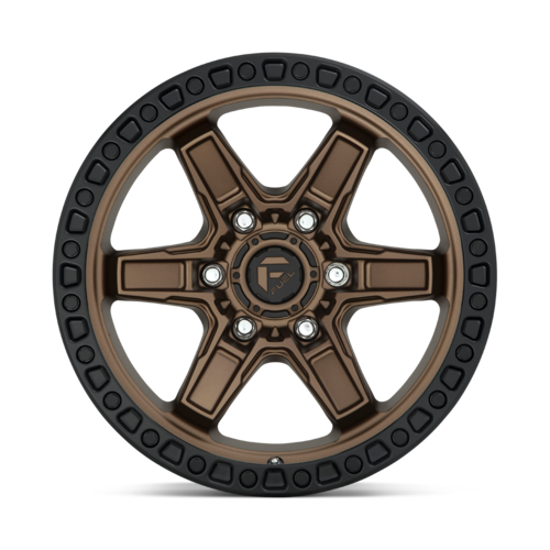 Fuel 1PC D699 Kicker 17x9 Matte Bronze Black Bead Ring Wheel, 6x5.5 Bolt Pattern, +1 Offset
