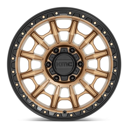 KMC KM547 Carnage 17x9 Wheel, 6x5.5 Bolt Pattern, Matte Bronze with Black Lip, 0mm Offset