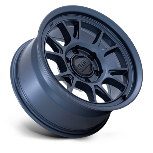KMC KM729 Range 17x8.5-Inch Wheel, 6x5.5 Bolt Pattern, -10mm Offset, Metallic Blue
