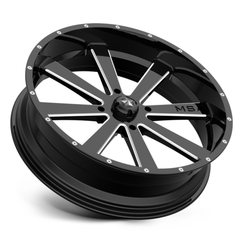 FLASH UTV 24X7 4X137 G-BLK MILL 00MM