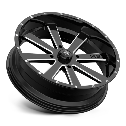 FLASH UTV 22X7 4X137 G-BLK MILL 00MM
