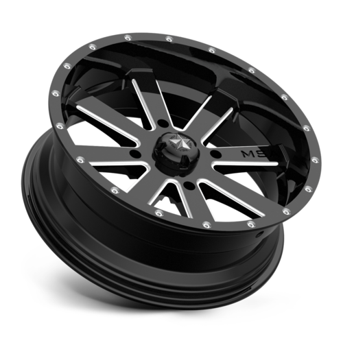 FLASH UTV 18X7 4X137 G-BLK MILL 00MM