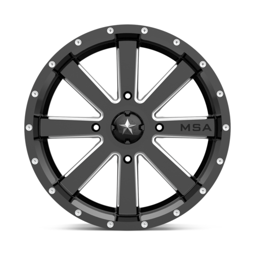 FLASH UTV 18X7 4X137 G-BLK MILL 00MM
