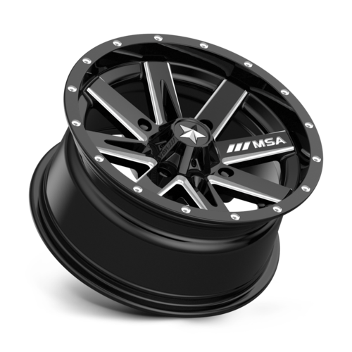 BOXER UTV 14X7 4X110 G-BLK MILL -47MM