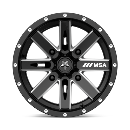 BOXER UTV 14X7 4X110 G-BLK MILL -47MM