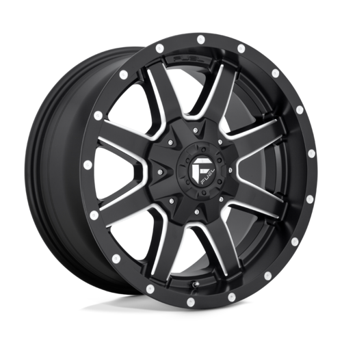 Fuel 1PC D538 Maverick 17x9 Matte Black Milled Wheel, 5x4.5/5x5 Bolt Pattern, -12 Offset