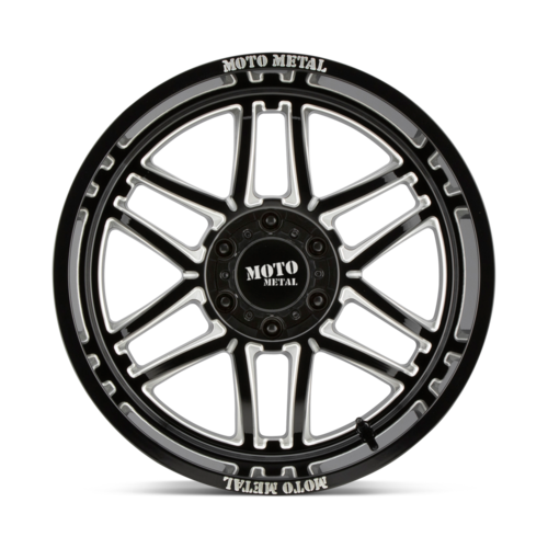 Moto Metal MO992 Folsom 20x10 Gloss Black Milled Wheel, 8x6.5 Bolt Pattern, -18mm Offset