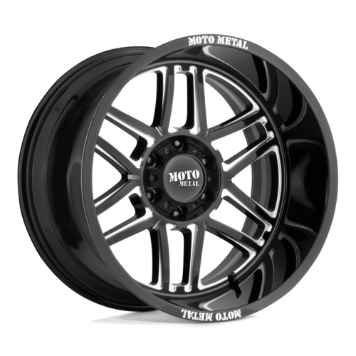 Moto Metal MO992 Folsom 20x10 Gloss Black Milled Wheel, 8x6.5 Bolt Pattern, -18mm Offset