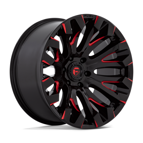 Fuel 1PC D829 Quake 20x10 Gloss Black Milled Red Tint Wheel, 5x5.0 Bolt Pattern, -18 Offset