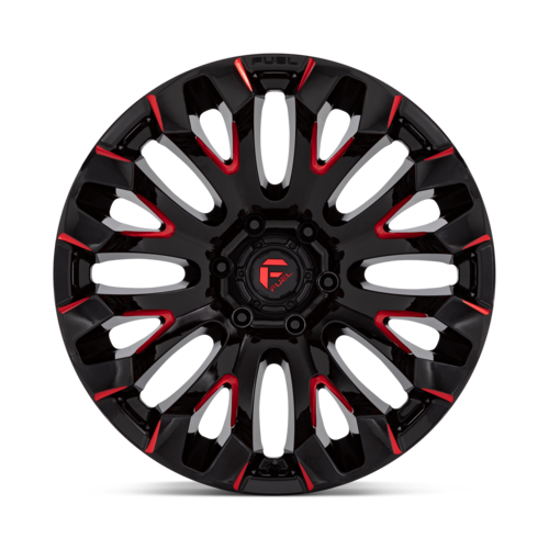 Fuel 1PC D829 Quake 20x10 Gloss Black Milled Red Tint Wheel, 5x5.0 Bolt Pattern, -18 Offset