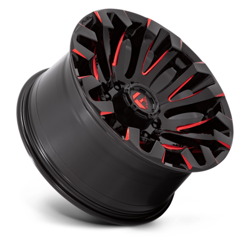 Fuel 1PC D829 Quake 20x10 Gloss Black Milled Red Tint Wheel, 8x6.5 Bolt Pattern, -18 Offset