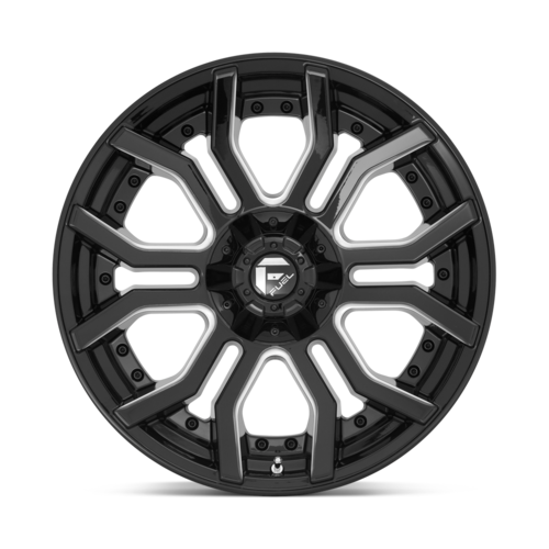 Fuel 1PC D711 Rage 20x9 Gloss Black Milled Wheel, 5x5/5x5.5 Bolt Pattern