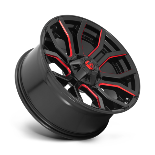 Fuel 1PC D712 Rage 20x10 Gloss Black Wheel with Red Tint, -18 Offset