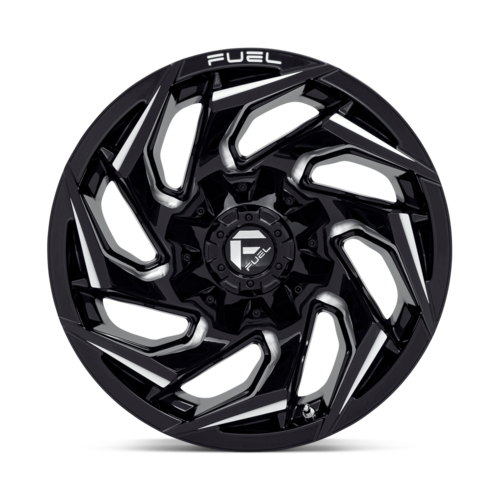 Fuel 1PC D753 Reaction 20x9 Gloss Black Milled Wheel, 5x4.5/5x5 Bolt Pattern, 1mm Offset