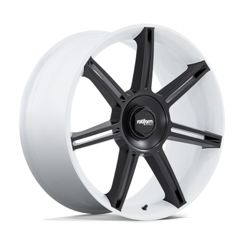 Rotiform FRA 22x10 Wheel, 5x130 Bolt Pattern, +56 Offset, Gloss White with Matte Black Spokes