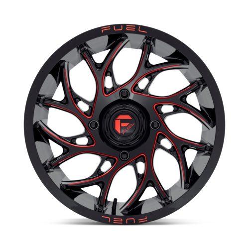 Fuel UTV D779 Runner UTV 18x7 4x156 Gloss Black Milled Candy Red Wheel