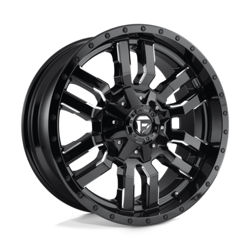 Fuel 1PC D595 Sledge 22x12 Gloss Black Milled Wheel, 8x180, -44 Offset
