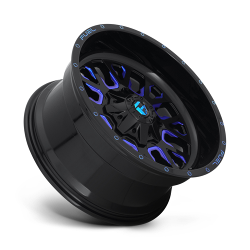 Fuel 1PC D645 Stroke 17x9 Gloss Black Wheel with Blue Tint, 6x135/6x139.7 Bolt Pattern, -12 Offset