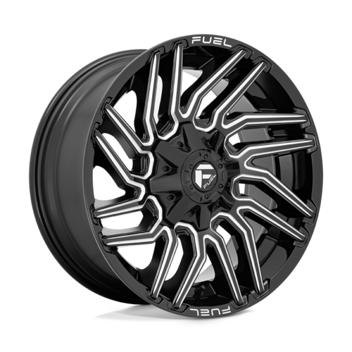 Fuel 1PC D773 Typhoon 20x10 8x6.5 Gloss Black Milled Wheel, -18mm Offset