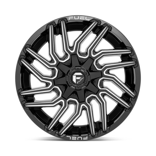 Fuel 1PC D773 Typhoon 20x10 Gloss Black Milled Wheel, 5x5.5/5x5.91 Bolt Pattern, -18mm Offset