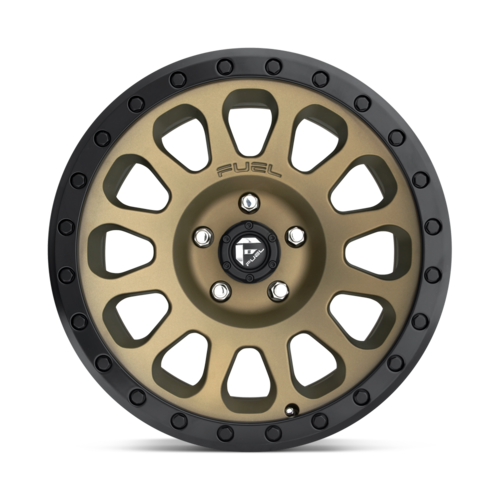 Fuel 1PC D600 Vector 17x9 Matte Bronze Black Bead Ring Wheel, 6x5.5, -12 Offset