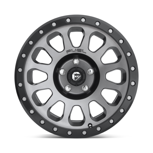 Fuel 1PC D601 Vector 18x9 Wheel, 5x127 Bolt Pattern, +1 Offset, Matte Gun Metal Black Bead Ring