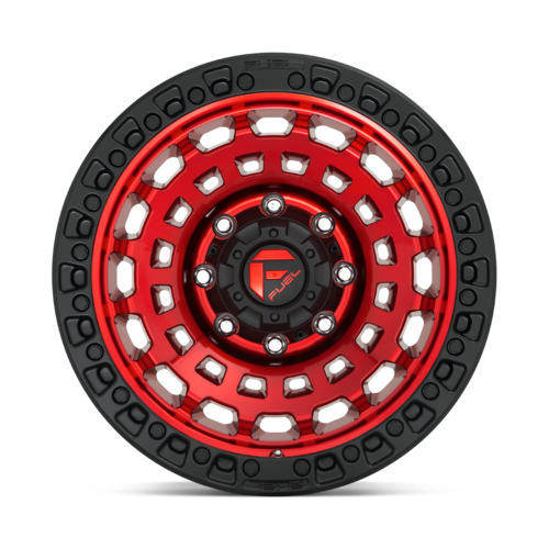 Fuel 1PC D632 Zephyr 17x9 Wheel, 5x127 Bolt Pattern, +1 Offset, Candy Red with Black Bead Ring