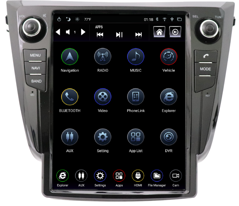 Linkswell - 2013-2019 Nissan Rogue Generation 4 T-Style Radio (No HDMI Input) - TS-NSRG12-1RR-4B - View 1