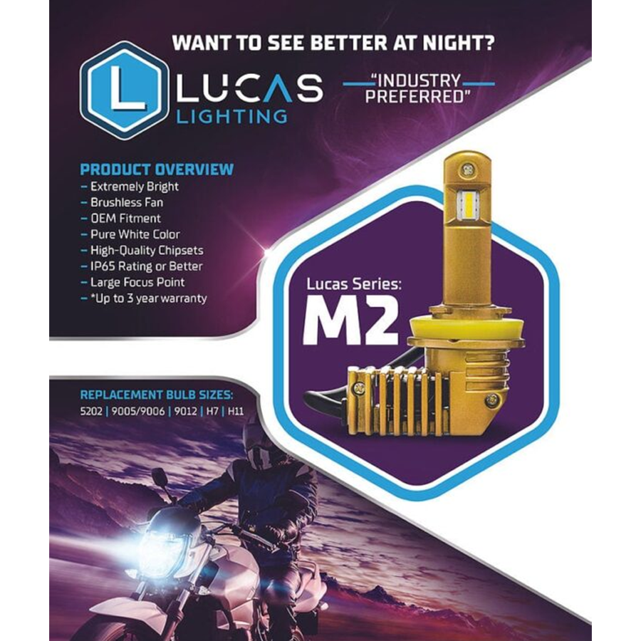 Lucas Lighting M2 Series H7 Headlight Pair: M2-H7