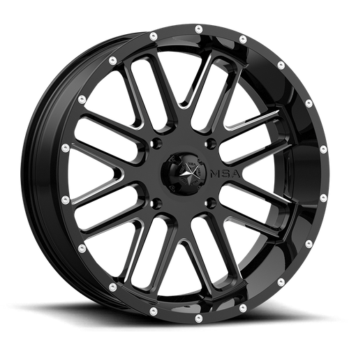 BANDIT UTV 18X7 4X156 G-BLK MILL 00MM