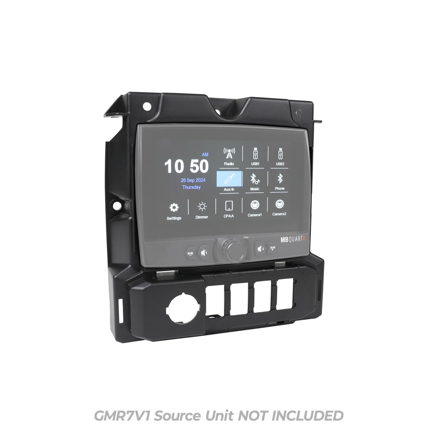 MB Quart MBQS-RADM-1 - -Dash Panel: OEM-style GMR7V1 panel for clean