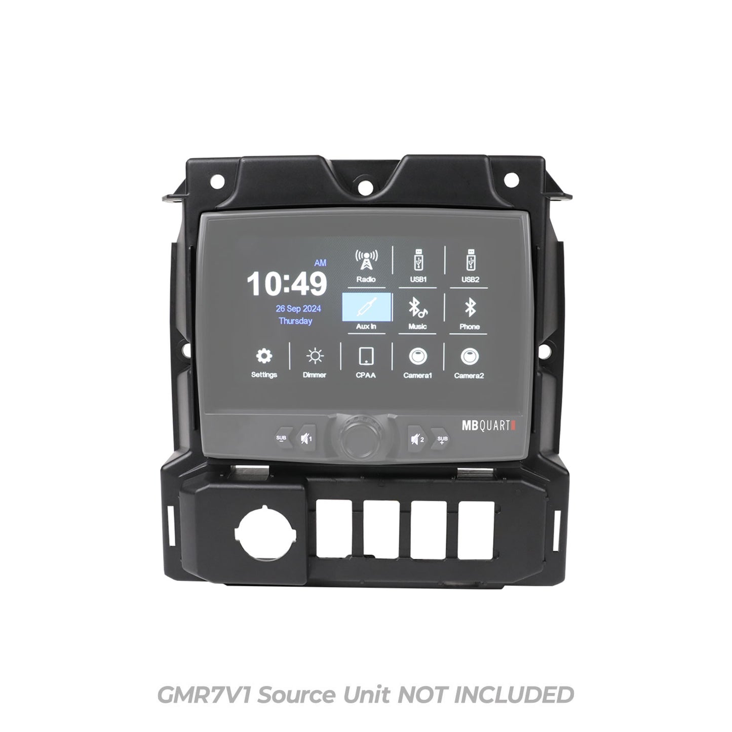 MB Quart MBQS-RADM-1 - -Dash Panel: OEM-style GMR7V1 panel for clean