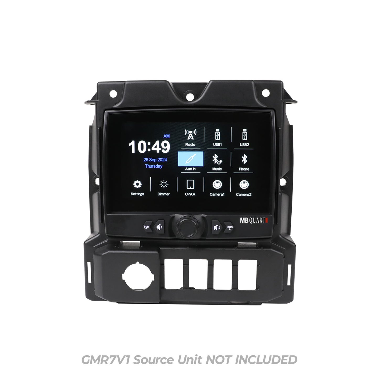 MB Quart MBQS-RADM-1 - -Dash Panel: OEM-style GMR7V1 panel for clean