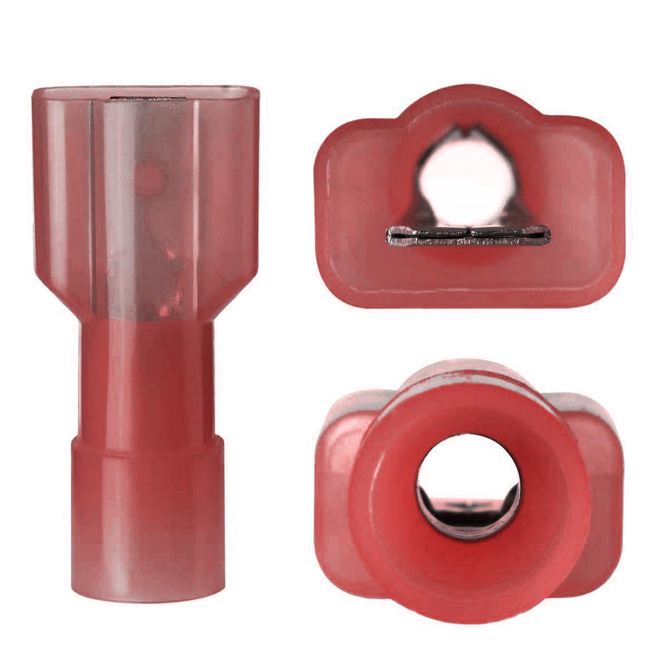 Xscorpion MD250NFR Insulated Male Quick Disconnect, 18/22 Gauge, Red, Pack of 100