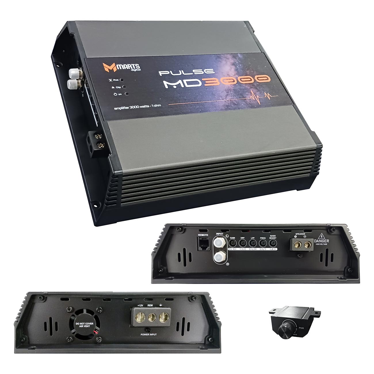 Marts Digital Monoblock Amplifier MD30001OHM - 3000W RMS, 1 Ohm Stable - View 1