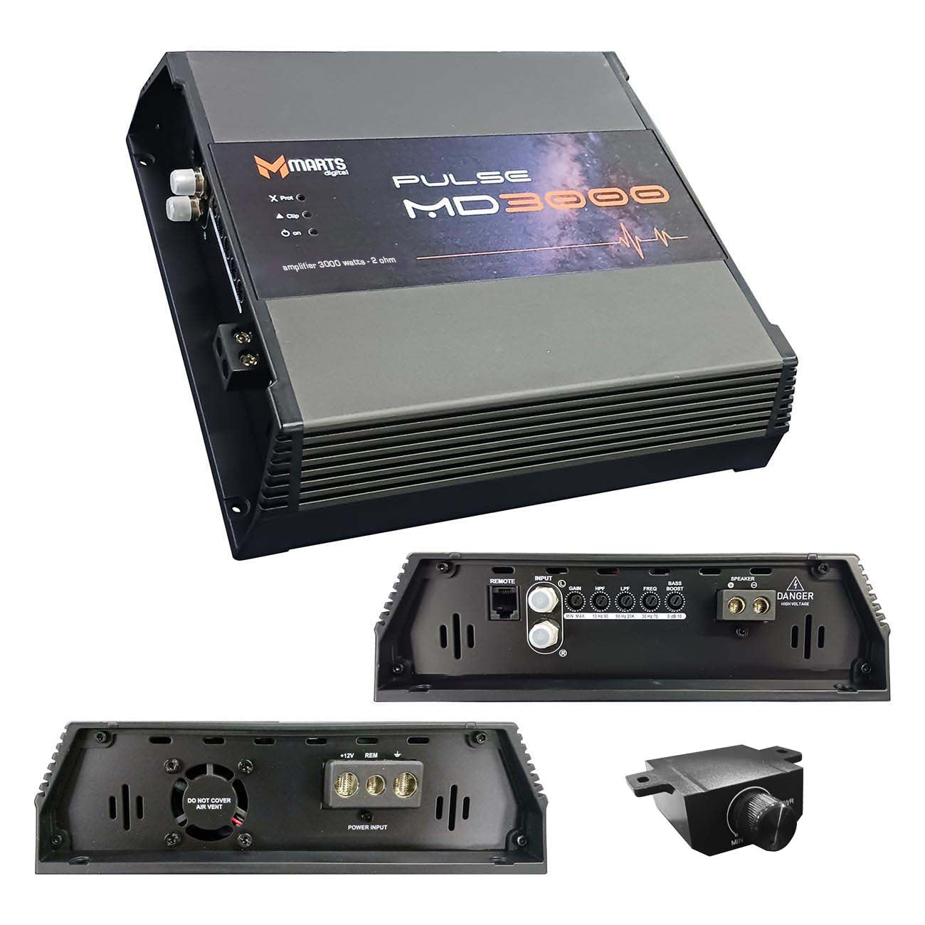 Marts Digital Monoblock Amplifier MD30002OHM - 3000 Watts Power, 2 Ohm Stable - View 1