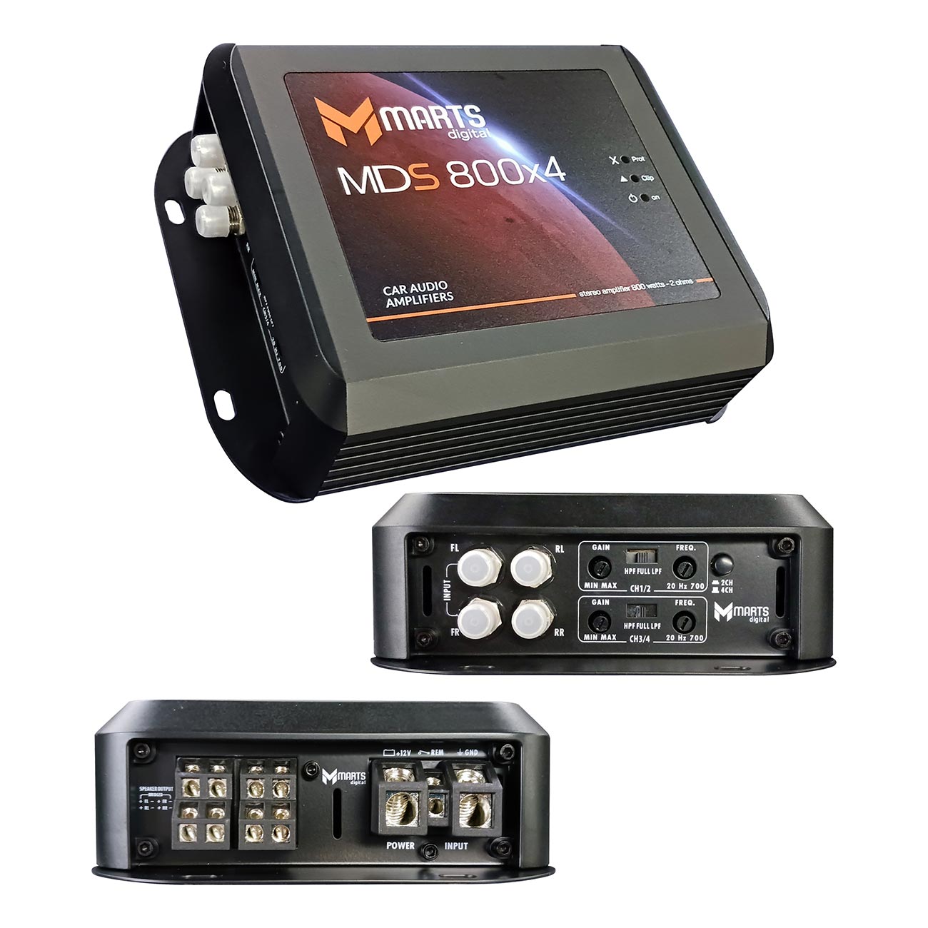 Marts Compact Digital Pulse MD800X4 4-Channel Amplifier - 800W RMS - View 1