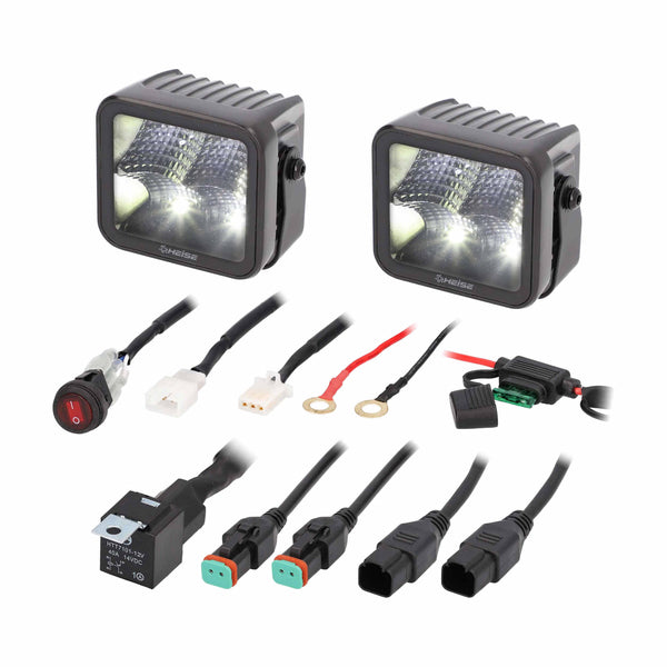 Heise Led Lighting Systems He-bcf32pk Blackout Series 3-in. 4-led Flood Cubes, 2 Count