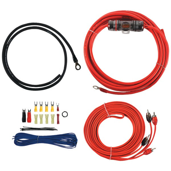 T-spec V6-rak8 V6 Series 400-watt 8-gauge Mini Anl Amp Installation Kit With Rca Cables