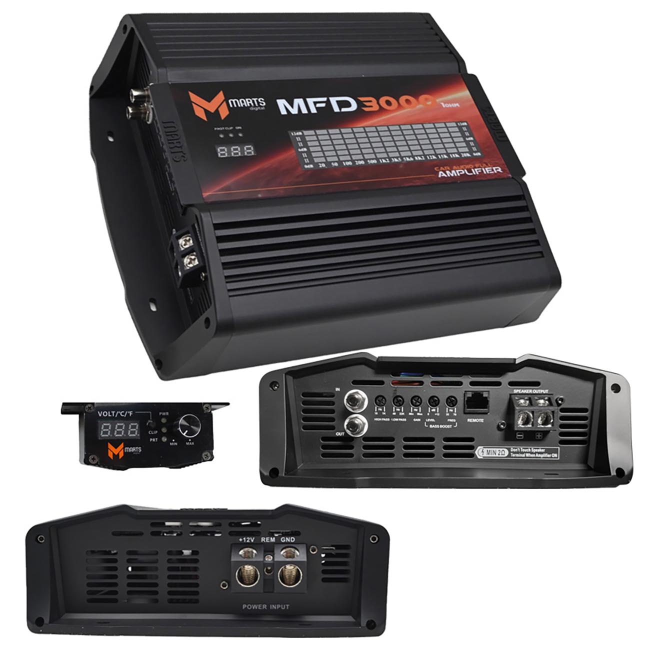 MARTS MFD30002OHM Digital Full-Range Monoblock Amplifier, 3,000W RMS