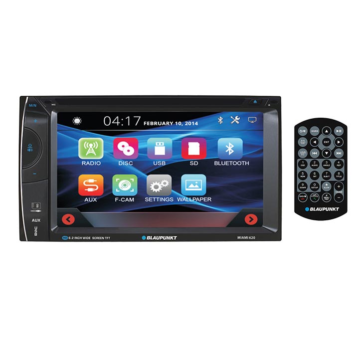 Blaupunkt D.Din 6.2 inch Touchscreen AM/FM/DVD Car Stereo System - Model MIAMI62 - View 1