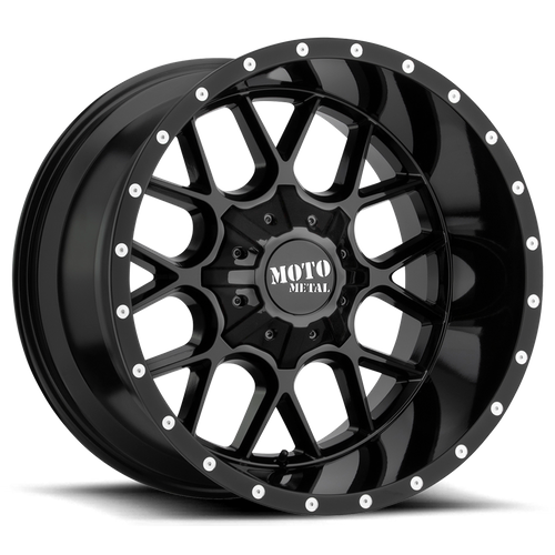 Moto Metal MO986 Siege 20-Inch Gloss Black Wheel, 5x5 and 5x5.5 Bolt Pattern, -44mm Offset