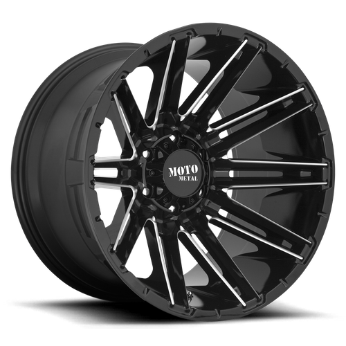 Moto Metal MO998 Kraken 22x10 8x180 Gloss Black Milled Wheel, -18mm Offset