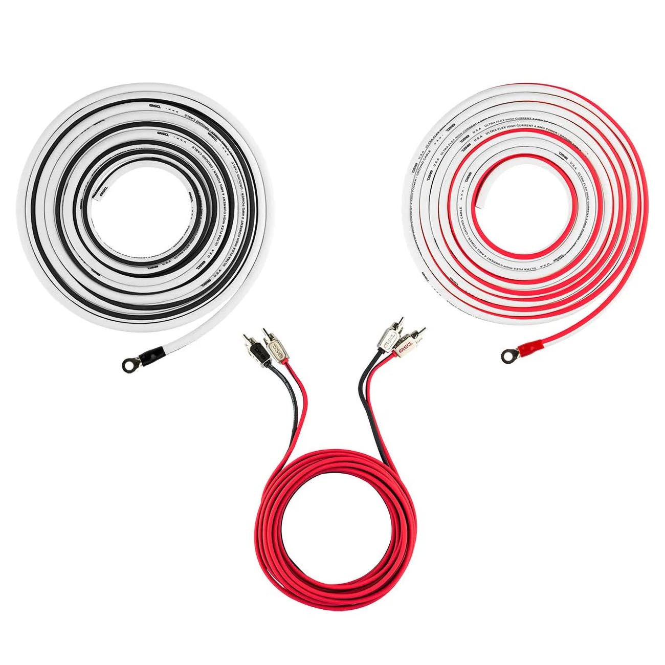 DS18 MOFCKIT4 4 Gauge Marine Grade OFC Ultra Flex Amplifier Wiring Kit - 1800 Watts