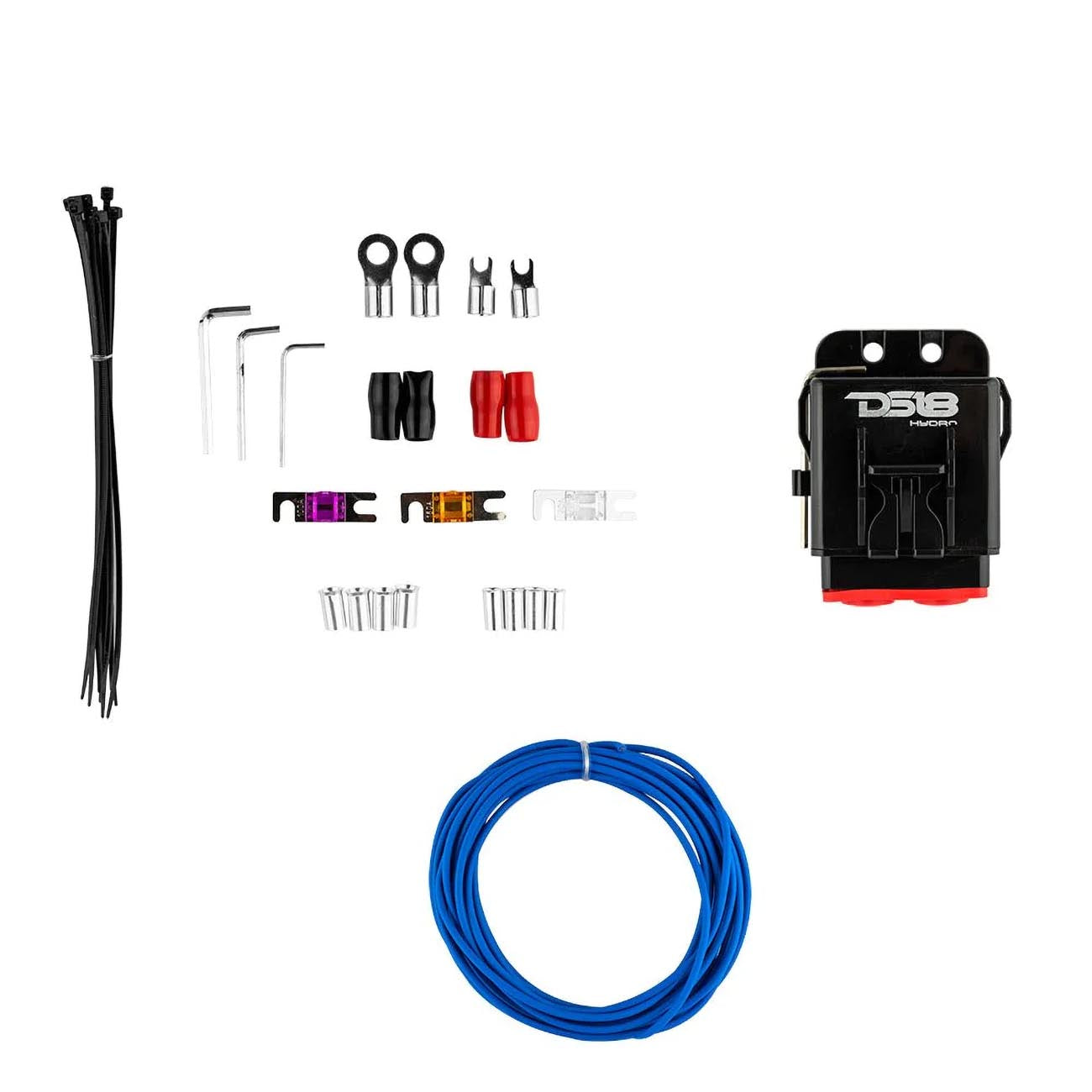 DS18 MOFCKIT4 4 Gauge Marine Grade OFC Ultra Flex Amplifier Wiring Kit - 1800 Watts